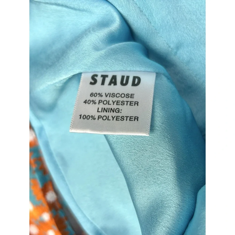 Staud Women's‎ 0 Puff Sleeve Floral Blouse Retro Whimsical Top